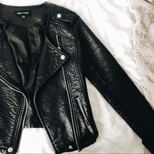 ❗️SOLD❗️ Ⓜ️ercari - Faux Leather Black Jacket